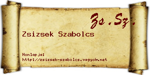 Zsizsek Szabolcs névjegykártya